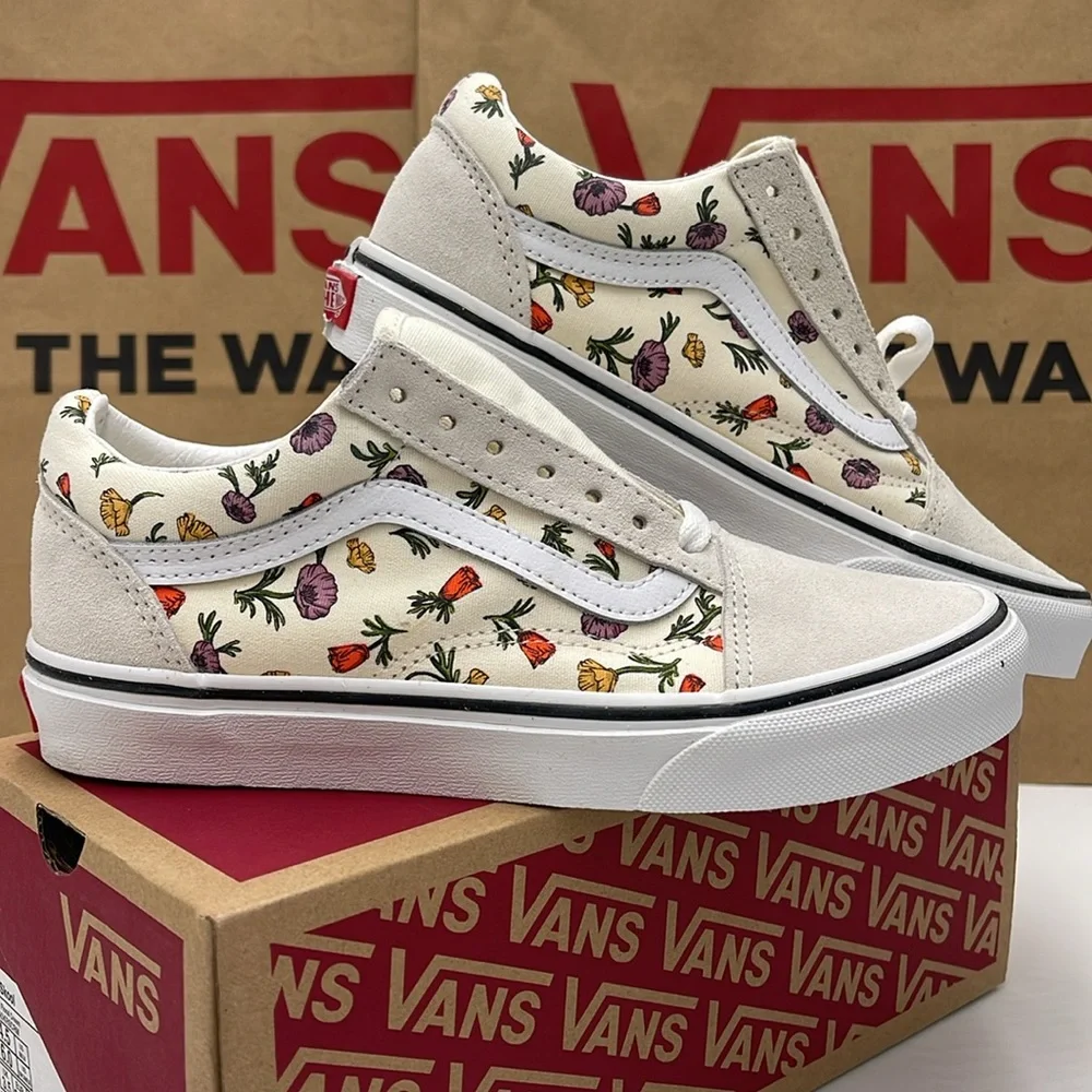 Vans WMNS Floral Canvas Sneakers Old Skool Poppy Floral Cream VNA5KRSCRM